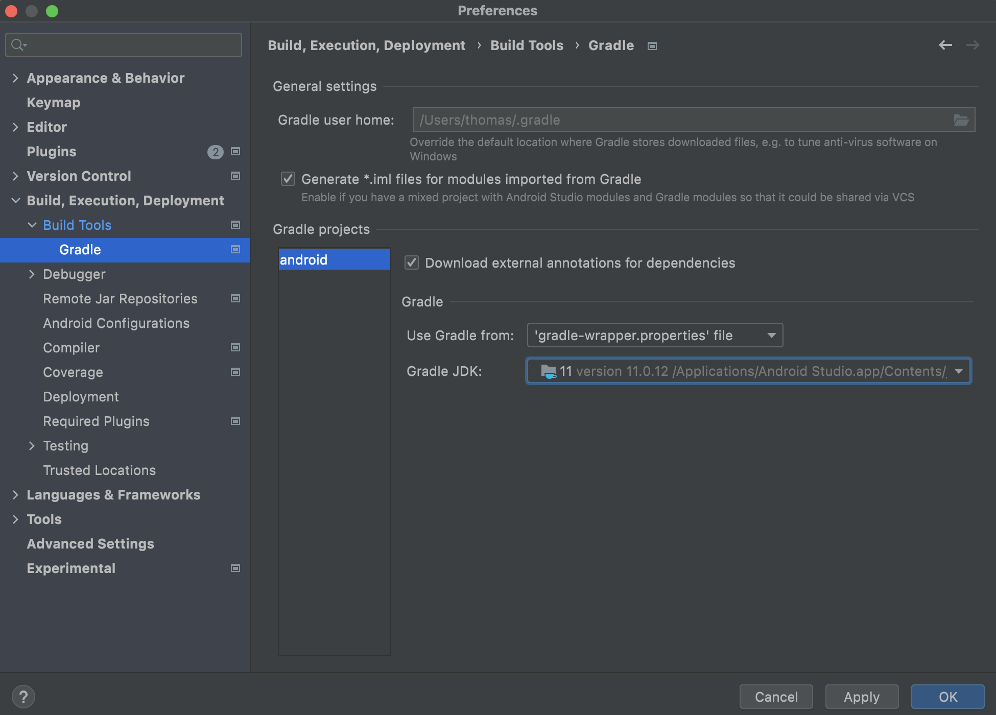Gradle 设置