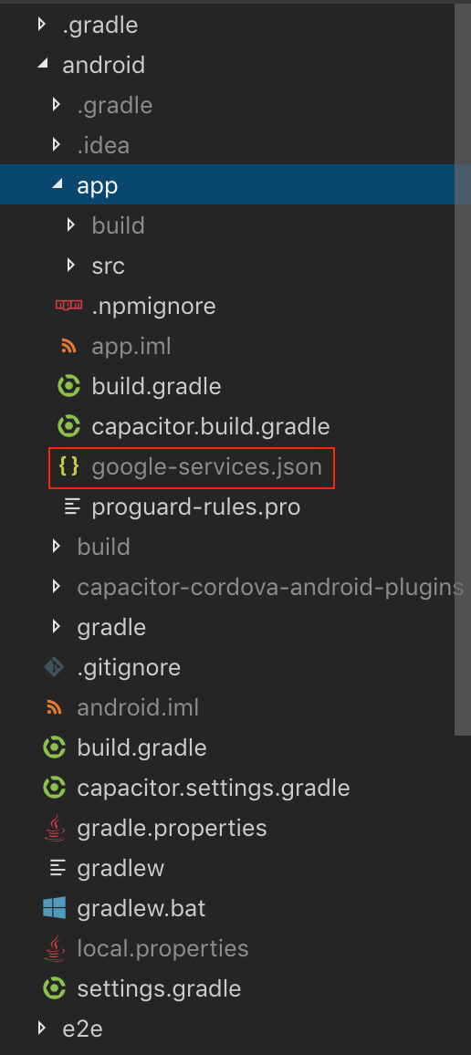 Android的google-services.json位置